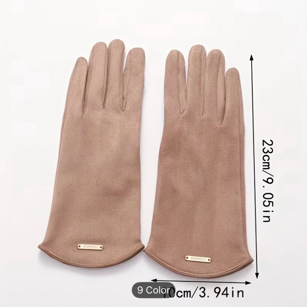 Elegant Gray Women's Soft Touchscreen Winter Gloves